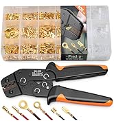 Preciva Wire Terminal Connector Crimping Tool Kit, AWG 22-16(0.5-1.5mm²) Crimper with 400Pcs Fema...