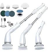 LABIGO Electric Spin Scrubber, Cordless Cleaning Brush Scrubber with 7 Replaceable Brush Heads an...