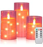 Aignis Flickering Flameless Candles Battery Operated Candles LED Candles with Remote Timer for Ho...