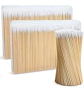 800Pcs Pointed Cotton Swabs in Storage Box - Precision Microblading Cotton Swabs with Wooden Stic...