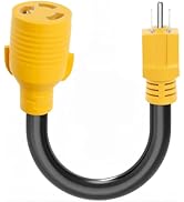 CXIYUA RV Electrical Adapter, 15A 5-15P Male to 30A L5-30R Female Adapter, Twist Lock Plug Adapte...