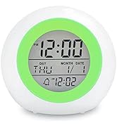Kids Digital Alarm Clock, with 7 Color Night Light, Small, for Boys and Girls, to Wake up at Bedr...