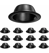 Anyhome 12 Pack 6 Inch Baffle Recessed Light Trim,Covers for Recessed Ceiling Lights,Step Baffle ...