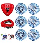 8-Pack Reusable Mop Head Replacement for O Cedar RinseClean 2-Tank System, Microfiber Spin Mop Re...