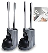 2-In-1 Compact Toilet Bowl Brush and Plunger Set for Bathroom Storage and Organization,2 Pcs Stur...