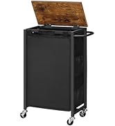 HOOBRO Slim Laundry Hamper with Lid, 11Gal Rolling Laundry Basket with Wheels, Laundry Sorter wit...