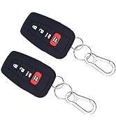 Wisdompro 2 Pcs Silicone Smart Key FOB Case Cover for Toyota Highlander Avalon C-HR Camry Prius R...