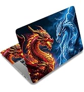 SUPERDANT 3 Pcs Laptop Skin Sticker Cover Decal Ice Fire Dragon PVC Waterproof Scratch-Resistant ...