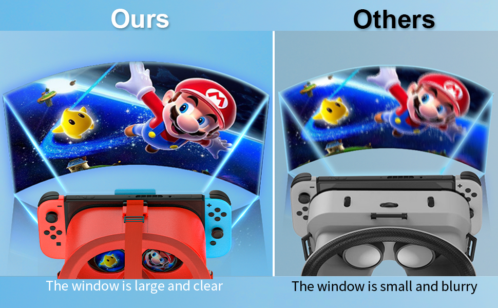 Large and clear window Adjustable HD Lenses lightweight Switch VR headset
