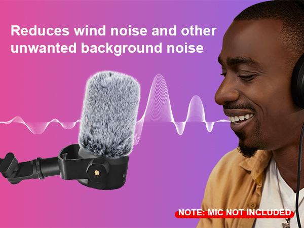  Foam Wind Screen Cover Color: Black pop filter on the Rode PodMic