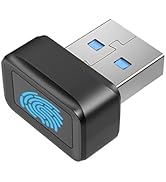 USB Fingerprint Reader, 360° Detection Mini Fingerprint Scanner 0.5s Touch Speedy Matching Portab...