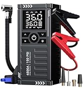 Car Battery Jump Starter with Air Compressor - 4500A 150PSI Portable Car Jump Starters (All Gas/1...