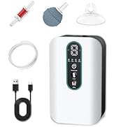 Pawfly Aerator for Fish, Portable Live Bait Aerator, Rechargeable Battery Air Pump for 5-20 Gallo...