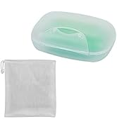 Vonpri Soap Box Holder, Soap Dish Soap Saver Case Container for Bathroom Camping Gym 1 Pack (Clear)