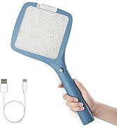 mafiti 2 in 1 Electric Fly Swatter Rechargeable with Flashlight Mosquito Zapper Bug Zapper Racket...