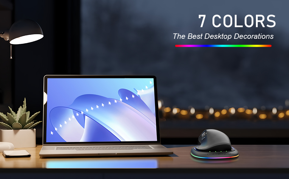 Perfect and Thoughtful Gift - Colorful Breathing Light Mouse Jiggler