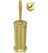 UPTRONIC Toilet Brush, Metal Toilet Brush and Holder Set with Extra Long Handle Durable Bristles ...