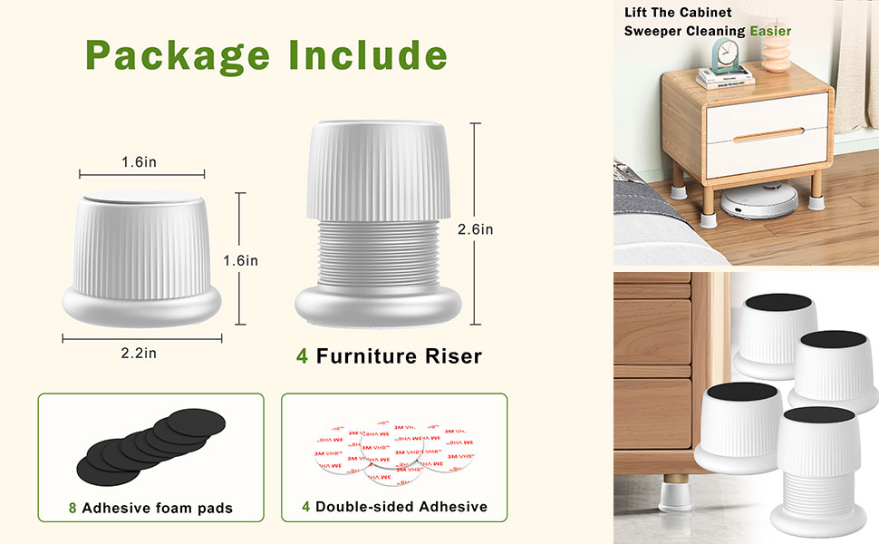 Multifunctional height-increasing foot pads