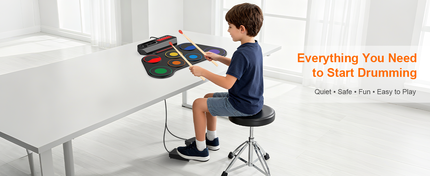 drum kit with headphones