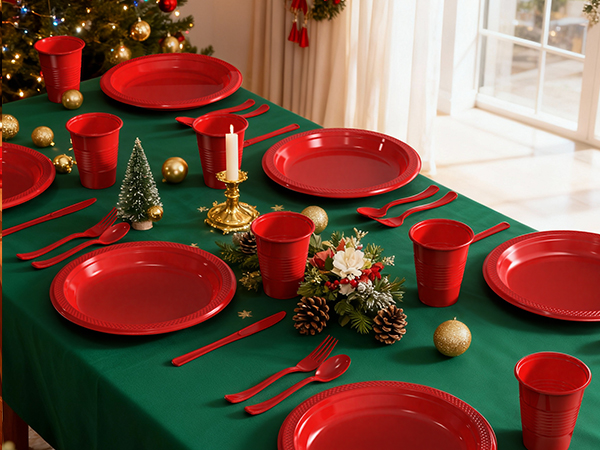 christmas plates disposable