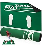 MVRPOWER Baseball Hitting Mat, Softball Pitching Mat with Toes Facing Place, 60x90cm/35.4x23.6 In...