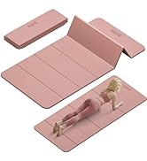 Foldable Yoga Mat, 74"Lx32"Wx1/3"Thick, Folding Exercise Mat, Non-slip Wide Pilates Mats for Home...