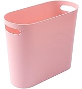 rejomiik Small Trash Can, 3.5 Gallon Slim Garbage Can Plastic Waste Basket with Handles Container...
