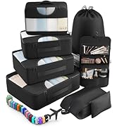 Veken 10 Set/8 Set Packing Cubes for Travel Essentials, Suitcase Organizer Bags in 4 Sizes, Carry...