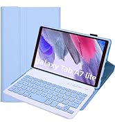 Lrufodya Keyboard Case for Samsung Galaxy Tab A7 Lite 8.7" 2021, Candy Colors Detachable Wireless...