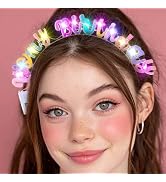 Uranian Light Up It's My Birthday Headbands LED Birthday Hairbands Glowing Happy Birthdays Hair A...