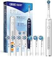 SEAGO Rotating Electric Toothbrush with 8 Brush Heads for Adults, 5 Modes Rechargeable Power Toot...