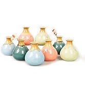 Vases for Centerpieces Colorful Ceramic Vases Set of 8, Elegant Decorative Vases, Mini Vases Set ...