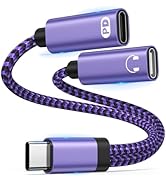 2 in 1 USB C Splitter USB C Headphone Jack Adapter and Charger for Samsung Galaxy S26 Ultra S26+ ...