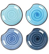 Selamica Ceramic Spoon Rest for Stove Top, 4.6 Inch Cooking Spoon Holder for Kitchen Counter, Sta...