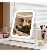 Bearolve Vanity Mirror with Lights, 1500mAH, 10"×9" Makeup Mirror with Lights, Smart Touch with 3...
