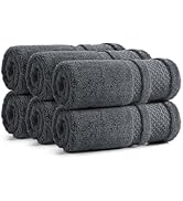 REDKISS Luxury Washcloths for Showering, 13x13 inch, 100% Cotton Premium Wash Cloths Set of 6, Su...