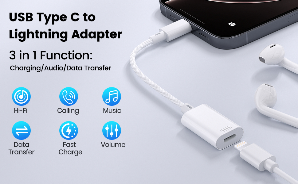 usb c to lightning audio adapter