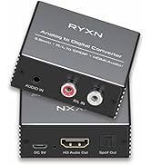 Analog to Digital Audio Converter, RCA & 3.5mm to Optical & HDMI Audio Converter, R/L & 3.5mm to ...