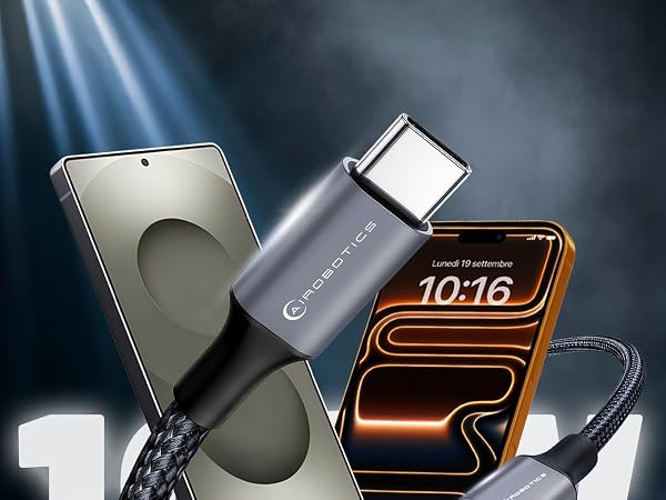 AIROBOTICS USB C to USB C Cable 3-Pack [3.3+6.6+6.6FT]