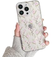 Huahuacase Compatible with iPhone 13/14 Case, Simple Fresh Floral Pattern for Women, Soft TPU Pro...