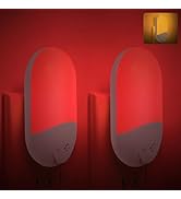 Finezeal 670nm Red Light Night Light for Sleep Therapy[2 Pack] - Auto On/Off LED Night Light Plug...