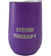 Happy Hour 16 oz Double Wall Insulated Stainless Steel Tumbler - Purple - Liquid Therapy