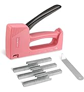 HAUSHOF Light Duty Staple Gun Kit, Fits JT21 Staples of 1/4'' &amp; 5/16'' &amp; 3/8'', Includes 800 Stap...
