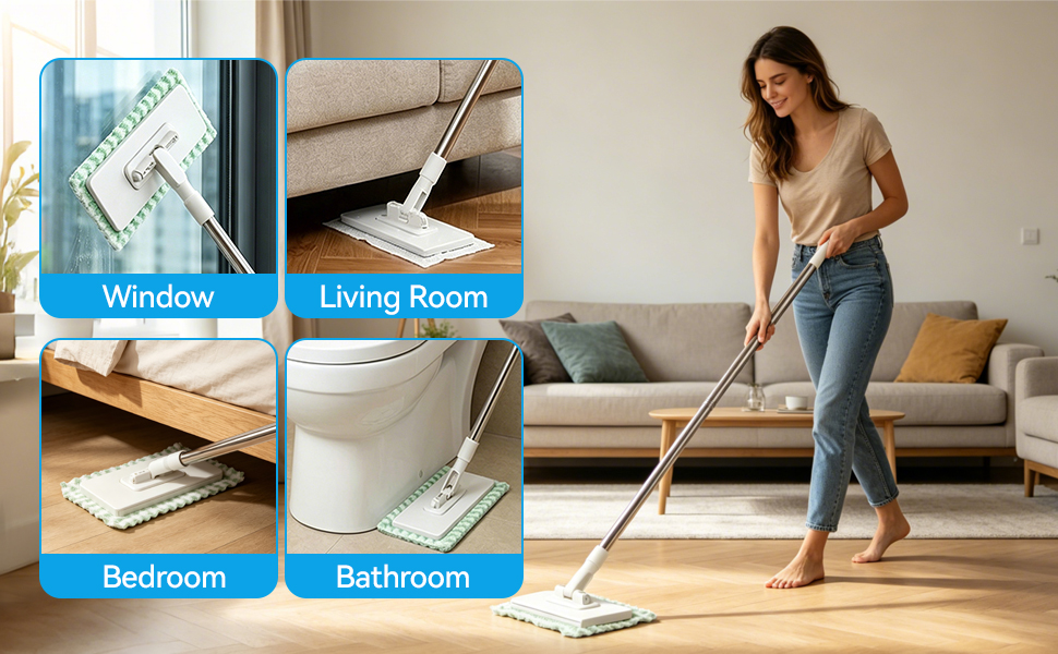 hands free flat mop