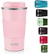 KETIEE 12oz Travel Mug, Insulated Coffee Cup with Leakproof Lid, Travel Coffee Mug Vacuum Stainle...