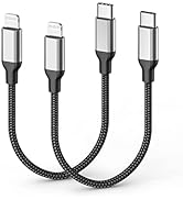 1ft USB C to Lightning Cable Short, [Apple MFi Certified] 2Pack USB C iPhone Charger PD Fast Char...