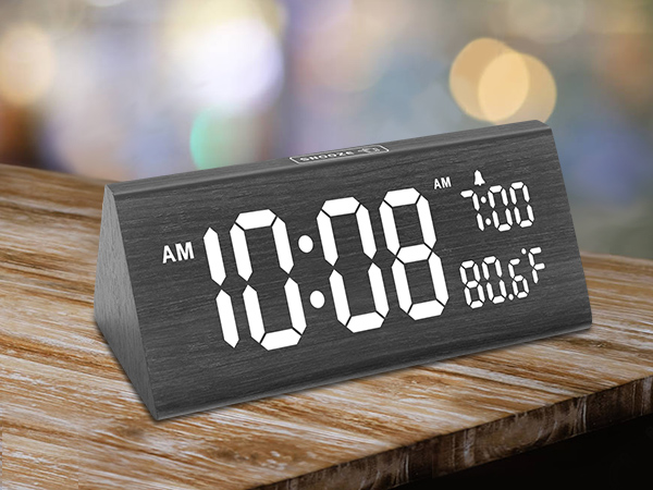 wooden alarm clock
