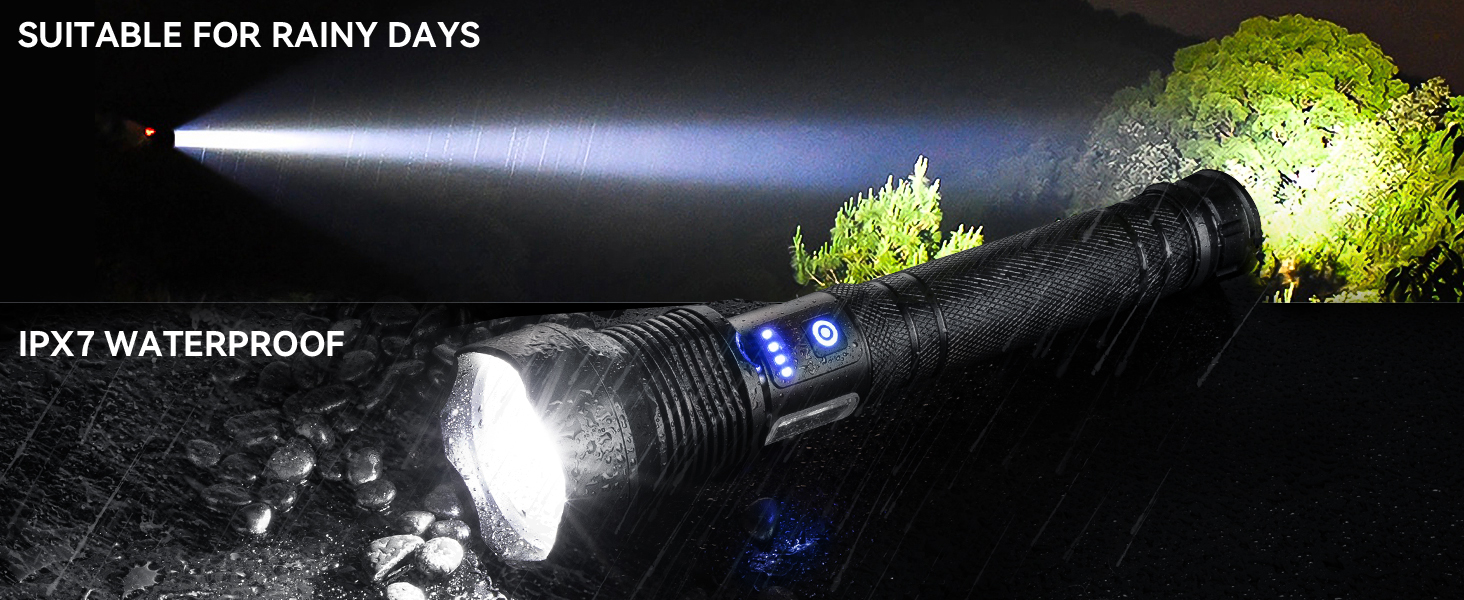 Flashlights High Lumens LED Rechargeable Super Bright Flashlight High Power USB Flash Light