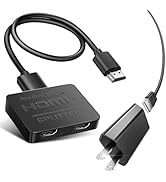 avedio links 4K HDMI Splitter 1 in 2 Out Mirror only[with 4 Ft HDMI Cable and Power Adapter], HDM...