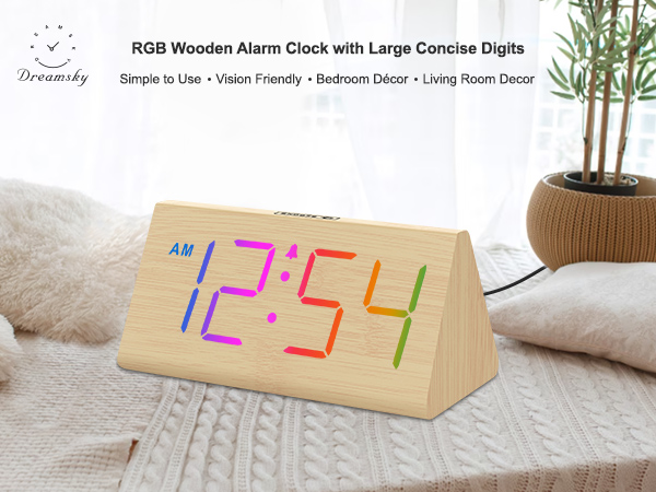 rgb desk clock digital